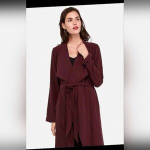 Love Tree Burgundy Trench Coat